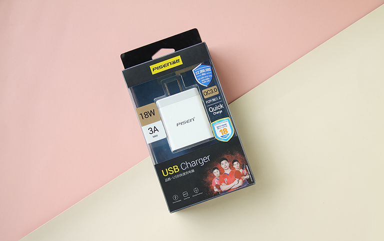 Củ sạc nhanh QC3.0 18W Pisen chính hãng